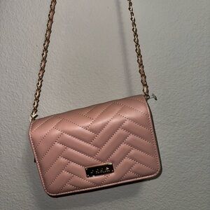 NWT BEBE SOPHIA CROSSBODY SMALL BLUSH PURSE